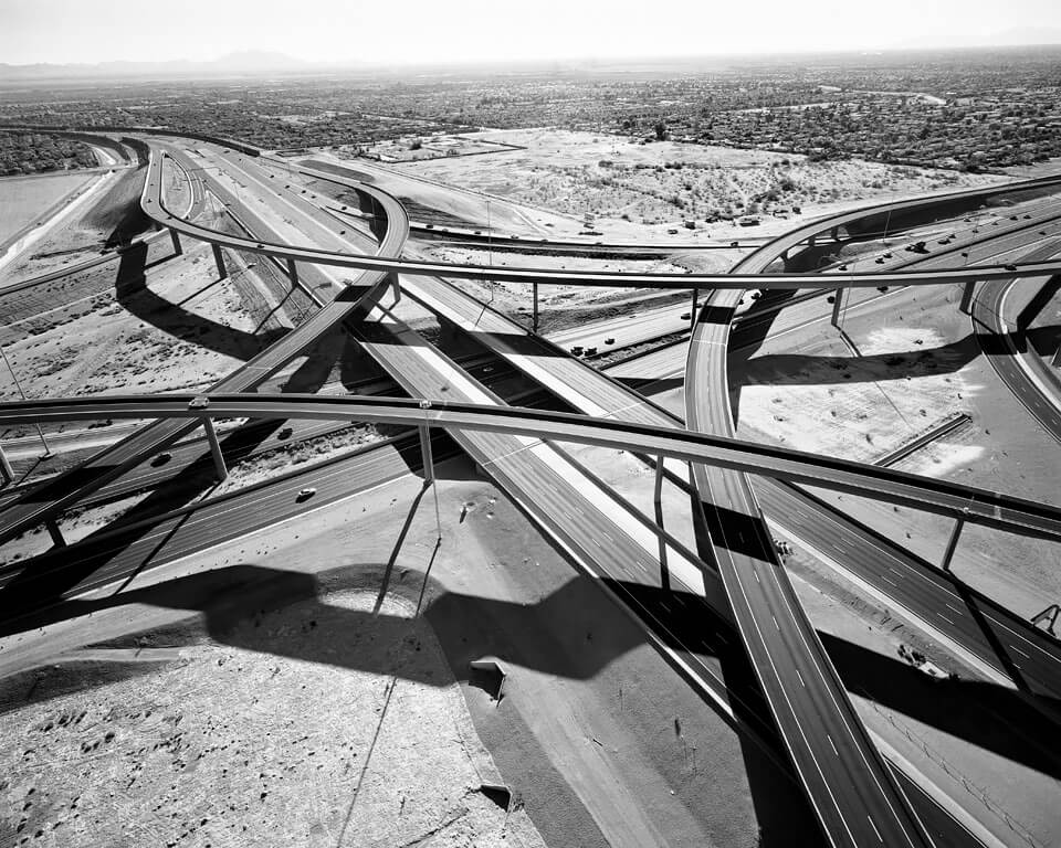 Interchange of Highways 60 and 202 Looking West, Mesa, Arizona, 2007<p>© Michael Light</p>