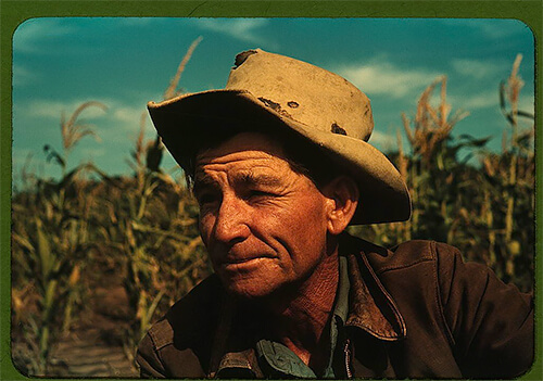 Jim Norris, homesteader, Pie Town, New Mexico, in late 1940.<p>© Russell Lee</p>