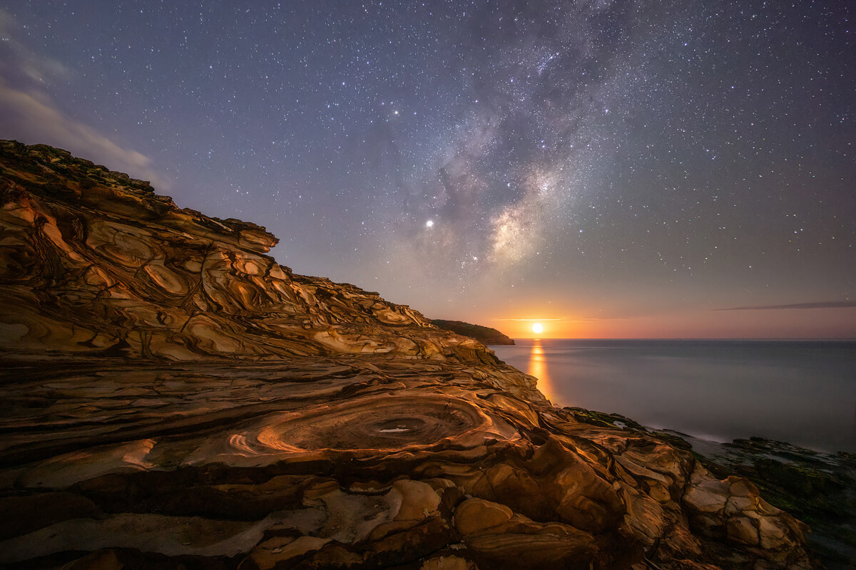 Moonrise at Patterned Cliff<p>© Tony Law</p>