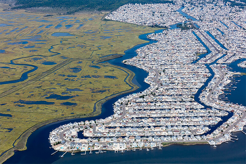 Wetland Encrochment, Beach Haven, New Jersey 2018<p>© Alex MacLean</p>