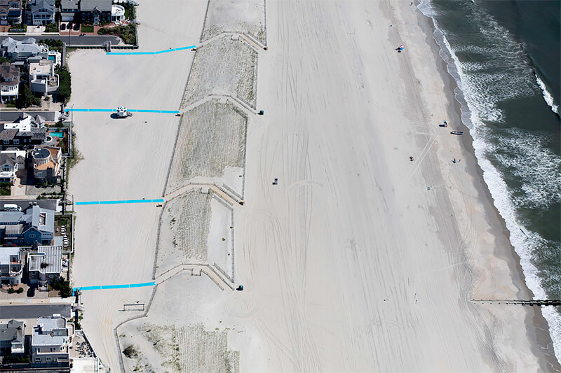 Artificial Dune Protection and Blue walks, Margate City, New Jersey 2018<p>© Alex MacLean</p>