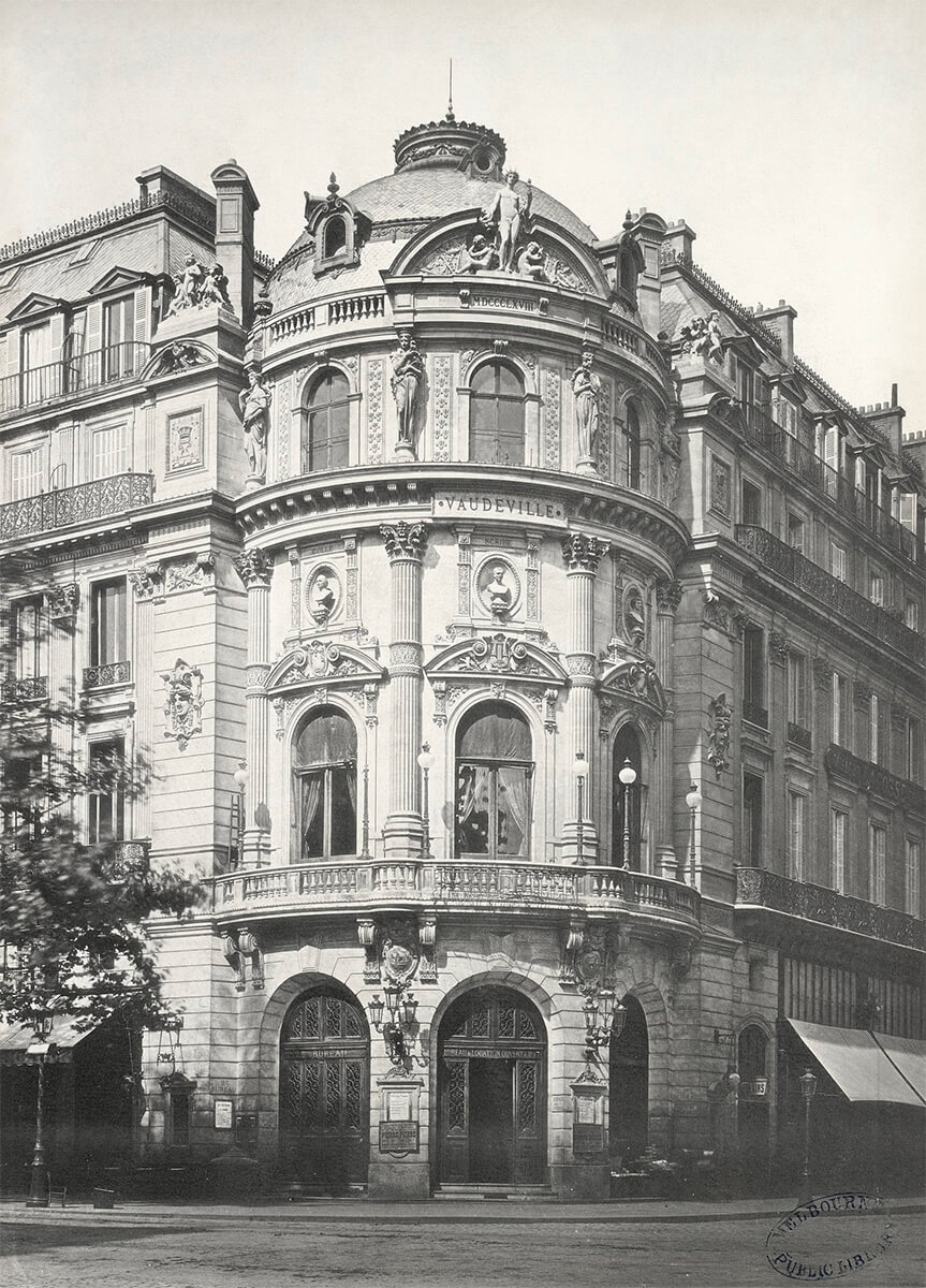 Théâtre du Vaudeville, Paris, France, circa 1853 – ca. 1870 - Gift; Government of France; 1880<p>© Charles Marville</p>