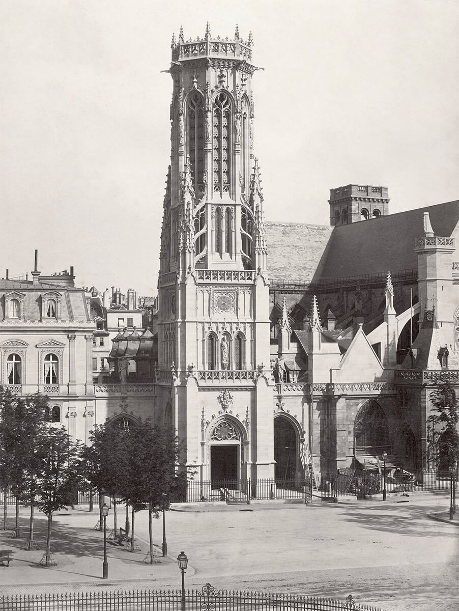 Tour St. Germain l’Auxerrois, Paris, France, circa 1853 – ca. 1870 - Gift; Government of France; 1880<p>© Charles Marville</p>