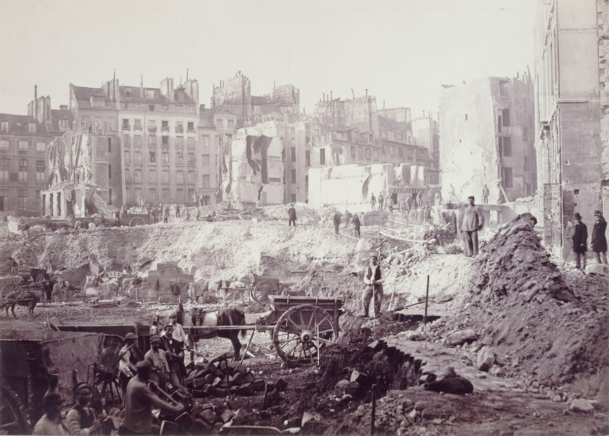 Percement de l’avenue de l’Opéra (rognée), Paris, France, 1876 - Musée Carnavalet - Histoire de Paris<p>© Charles Marville</p>