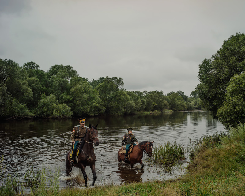 A People’s Friendship: Moghilovka, russian cossak patrolling the border with China along the rivers Kia and Ussuri. 2014<p>© Davide Monteleone</p>