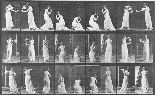 Animal Locomotion, Woman pouring water, 1887<p>© Eadweard Muybridge</p>