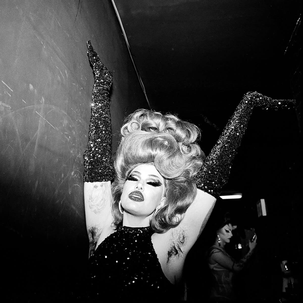 Miss Malice, birthday femme, Switch n’ Play, Littlefield, Brooklyn, NY, January 2023<p>© Meryl Meisler</p>