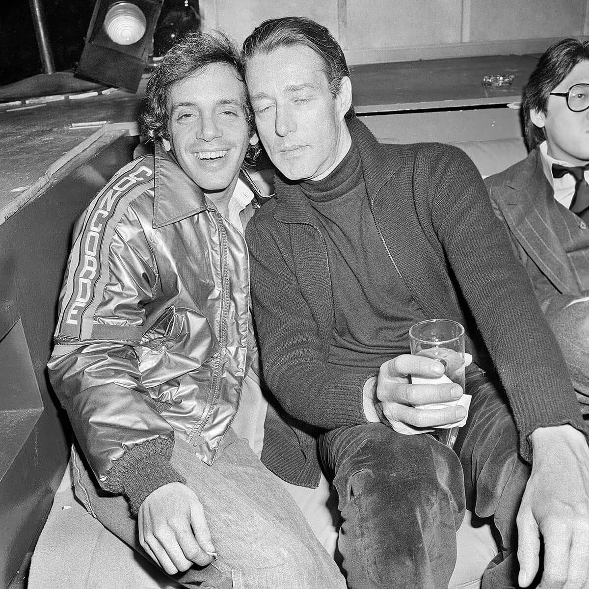 Steve Rubell and Halston on Easter Monday Hurrah, NY, NY, March 1978<p>© Meryl Meisler</p>