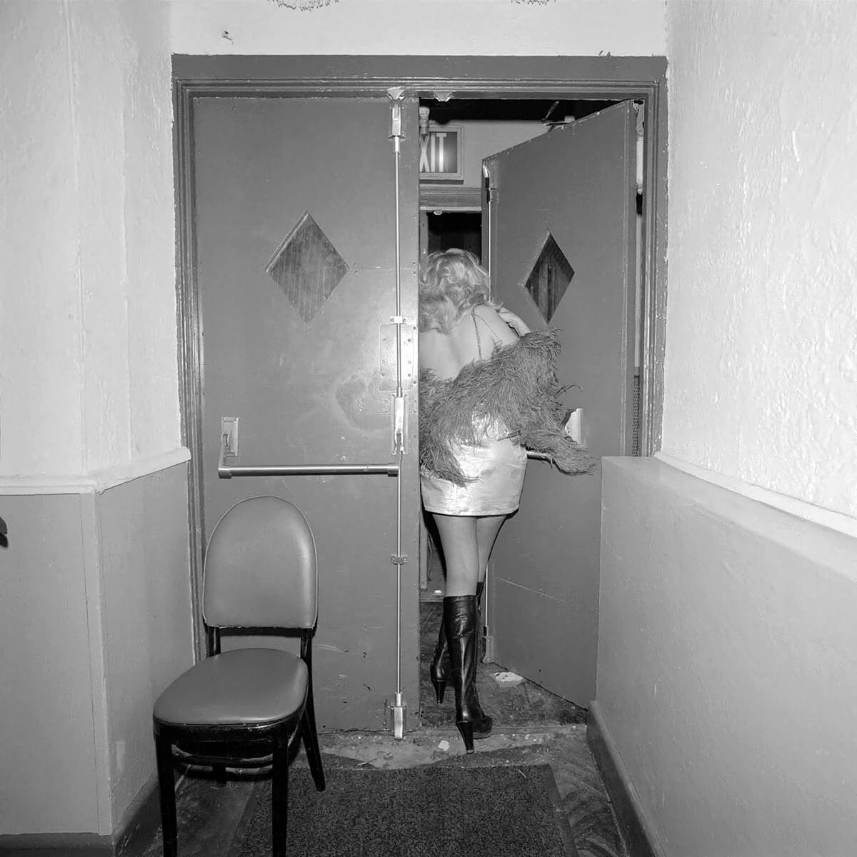 Back Doorway at COYOTE Hookers Masquerade Ball, Copacabana. NY, NY, February 14, 1977<p>© Meryl Meisler</p>