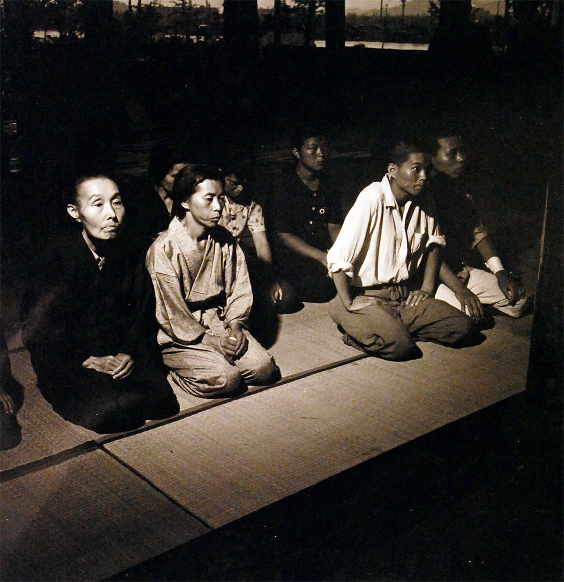 Japanese civilians at a funeral service, Hiroshima, Japan, Sep 1945,  National Museum of the United States Navy<p>© Wayne Miller</p>