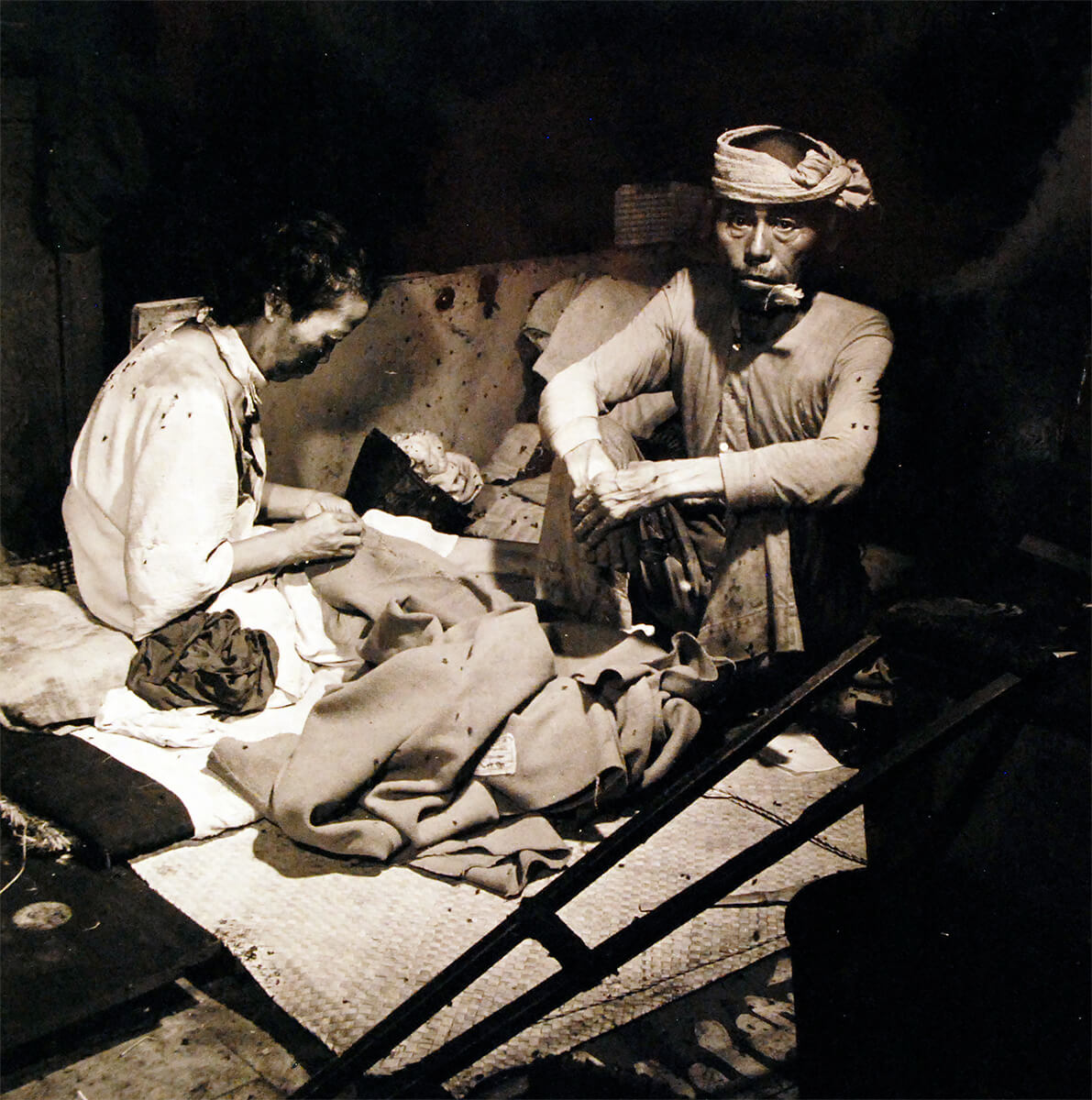 Japanese civilians in a refugee center inside a former bank, Hiroshima, Japan, Sep 1945,  National Museum of the United States Navy<p>© Wayne Miller</p>