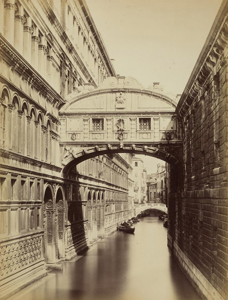 Sighs Bridge, Venice, about 1865 - Gift of Mrs. Riddell in memory of Peter Fletcher Riddell, 1985, Scottish National Portrait Gallery<p>© Carlo Naya</p>