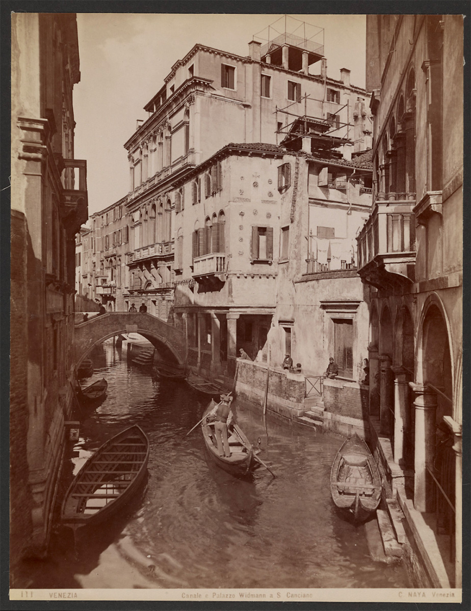 Canal and Widmann Palazzo at St. Canciano, about 1860–1880 - J. Paul Getty Museum<p>© Carlo Naya</p>