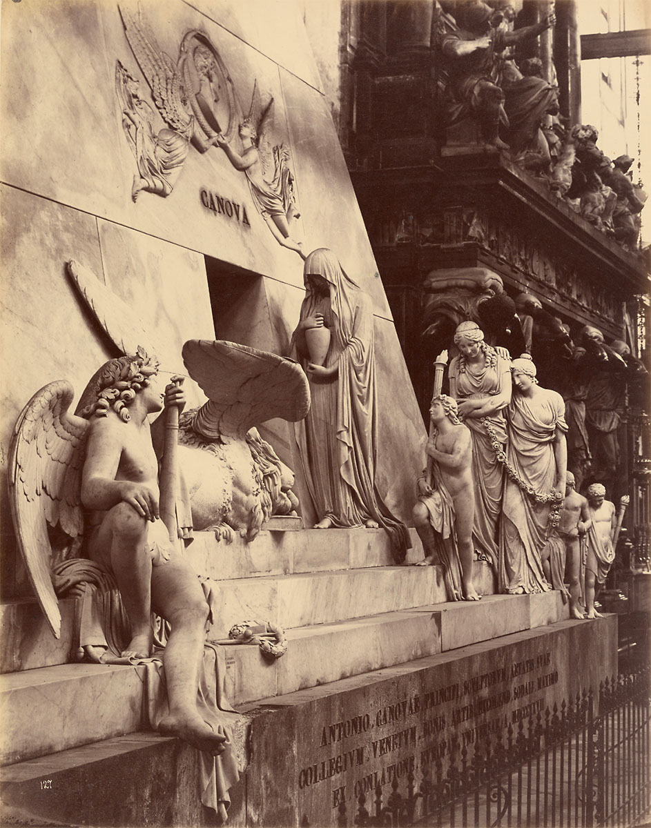 Monumento a Canova, Chiesa dei Frari, Venezia, about 1868–1882 - J. Paul Getty Museum<p>© Carlo Naya</p>