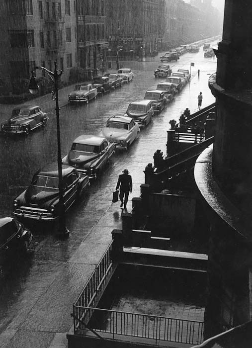 Man in Rain, 1952 used with special permission of the Ruth Orkin Photo Archive<p>© Ruth Orkin</p>