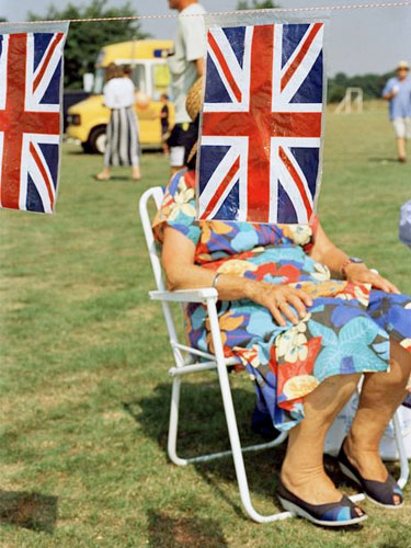 GB. England. Sedlescombe. British flags at a fair. 1995-1999<p>Courtesy Magnum Photos / © Martin Parr</p>