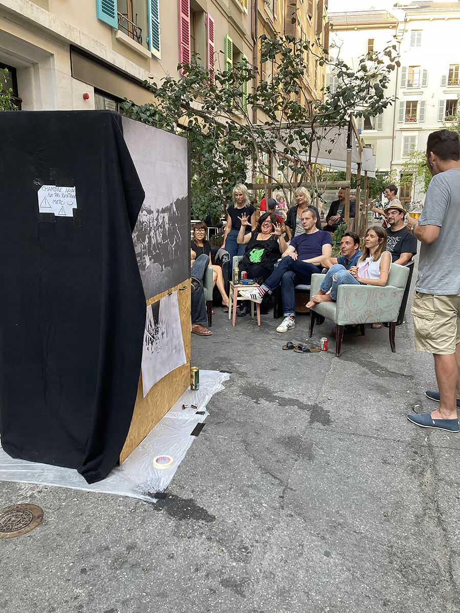 Pinhole Cabin Bat art performance 2020<p>© Stéphanie Probst</p>