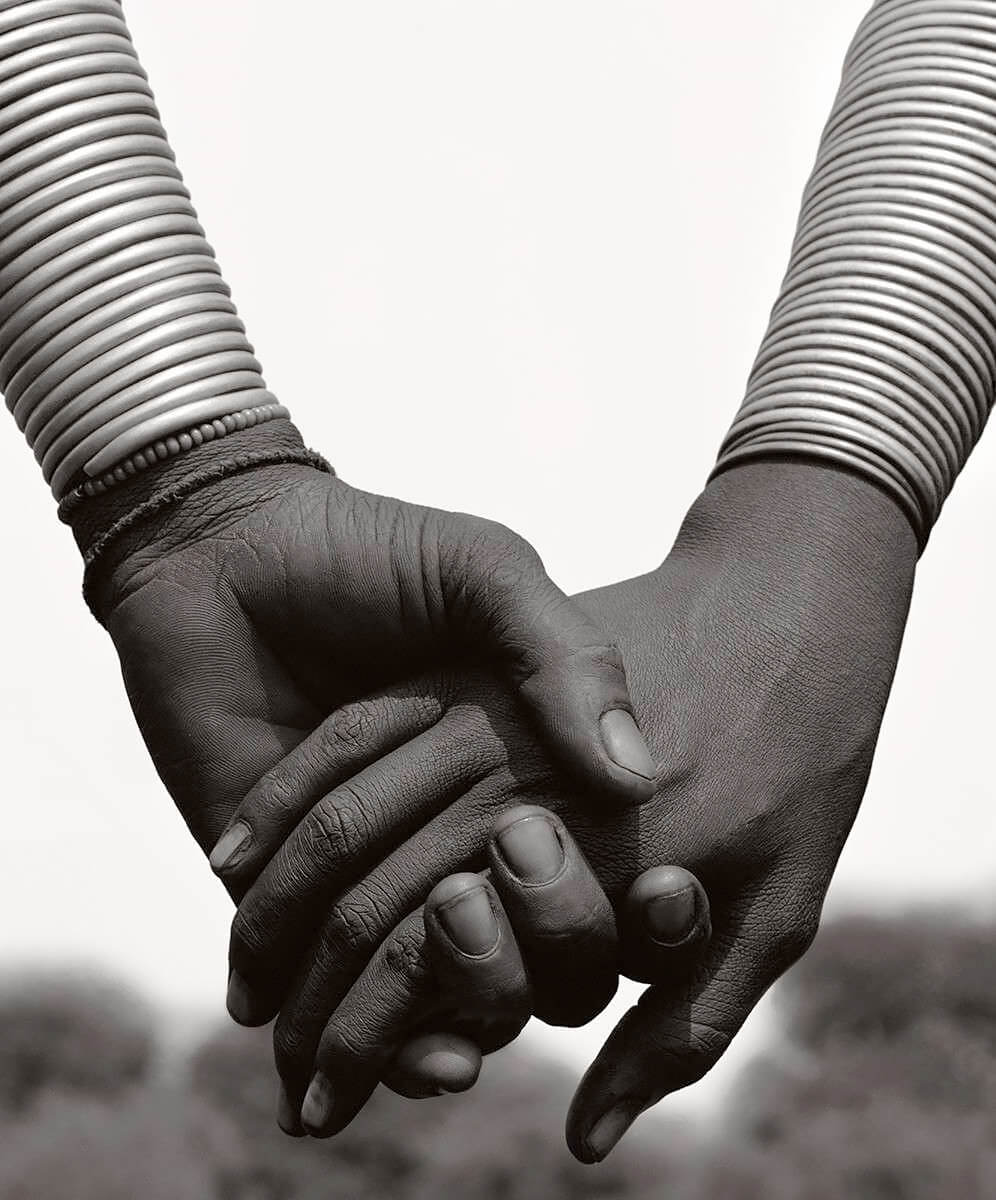 1993 africa Hands Joined Nandoye and Nangini<p>Courtesy Trunk Archive / © Herb Ritts</p>