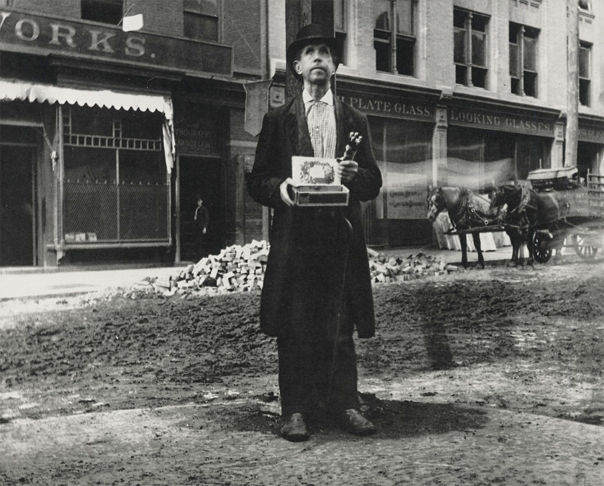 Blinder Bettler, Unknown date<p>© Jacob Riis</p>