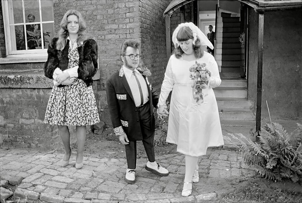 Tongue Tied Danny’s Wedding, The Ted’s, London 1976<p>Courtesy Magnum Photos / © Chris Steele-Perkins</p>