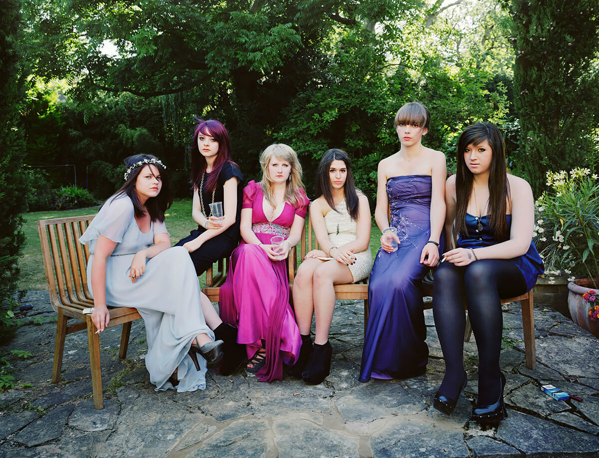 Girls socialise before their leavers ball<p>© David Stewart</p>