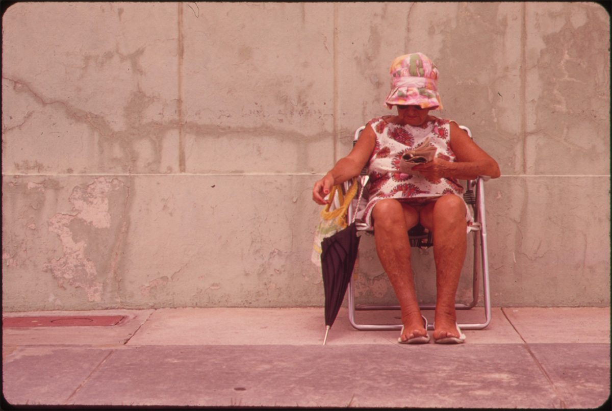 RESIDENT OF A SOUTH BEACH RETIREMENT HOTEL, June 1973 - NARA<p>© Flip Schulke</p>