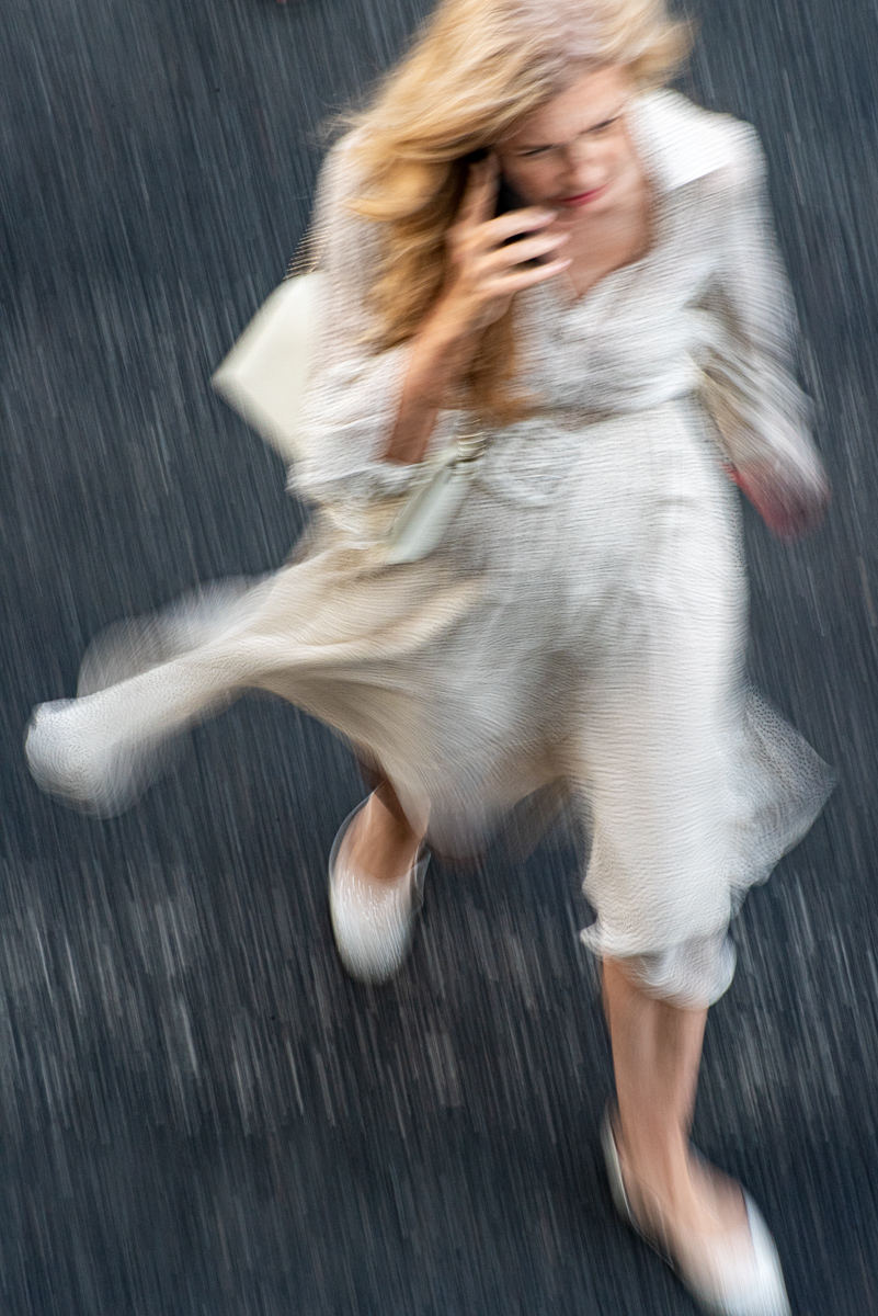 Woman with Blowing White Dress, 2nd Ave., NYC, 2022<p>© Gregory Spaid</p>