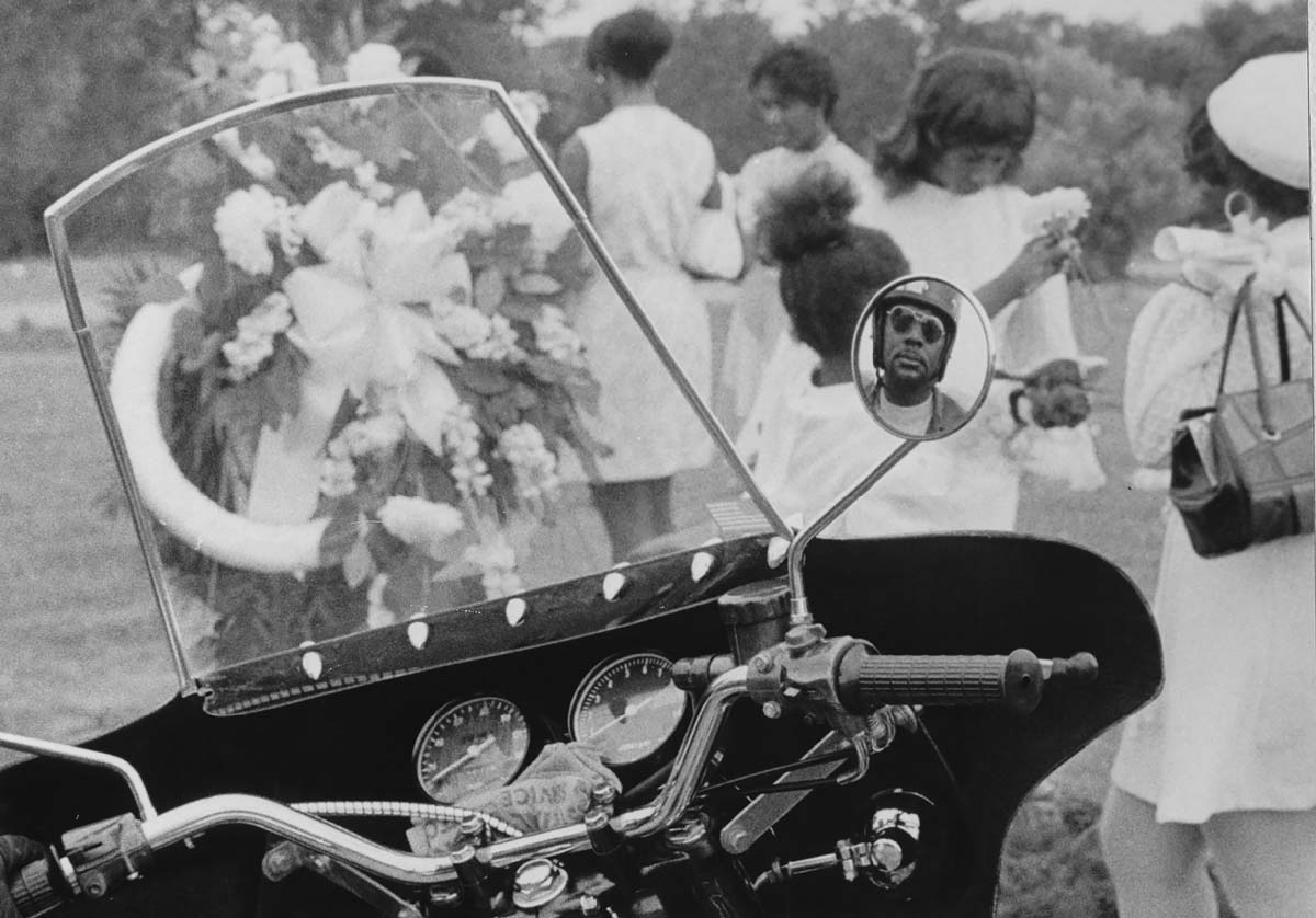 Motorcycle Funeral, 1973<p>© John Simmons</p>
