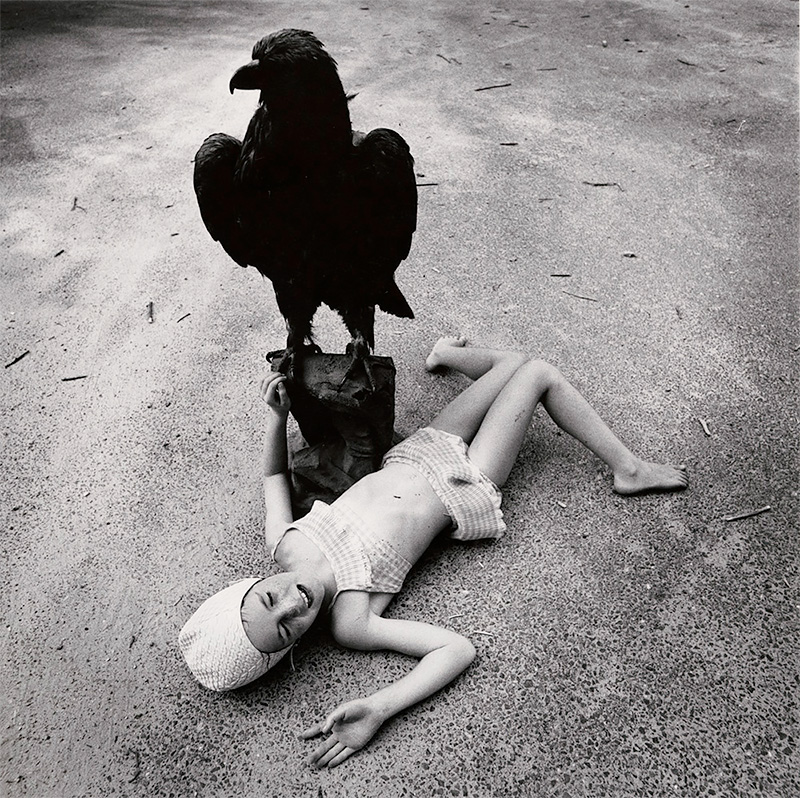 Girl in Bathing Suit with Eagle, Massachusetts, 1973<p>© Arthur Tress</p>