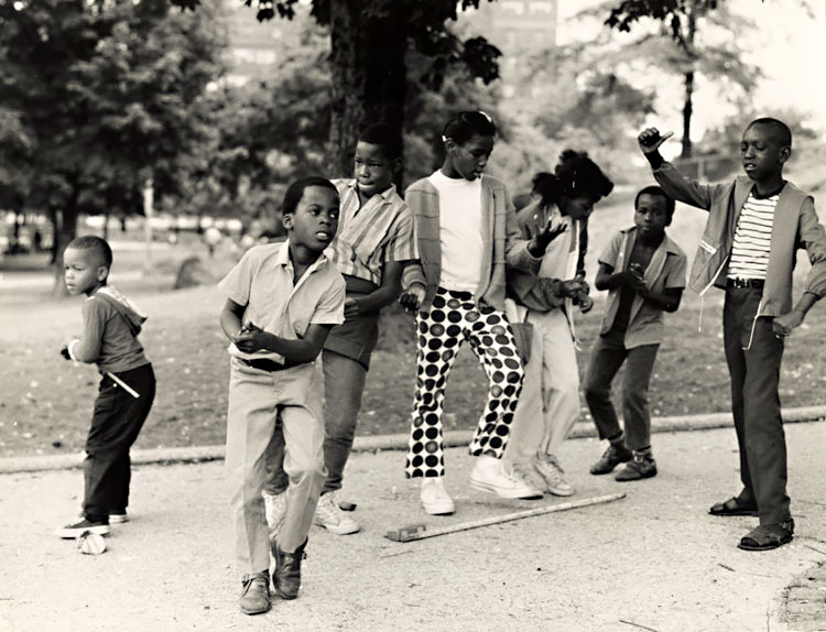 Black Children Dance to Rock ’n Roll in in Harlem’s Mount Morris Park, New York City, NY 1968<p>© Arthur Tress</p>