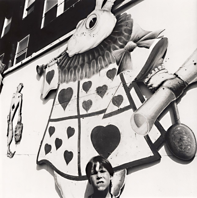 Boy with Picture of Alice’s Rabbit in Rockaway Playland, Queens, NY 1970<p>© Arthur Tress</p>