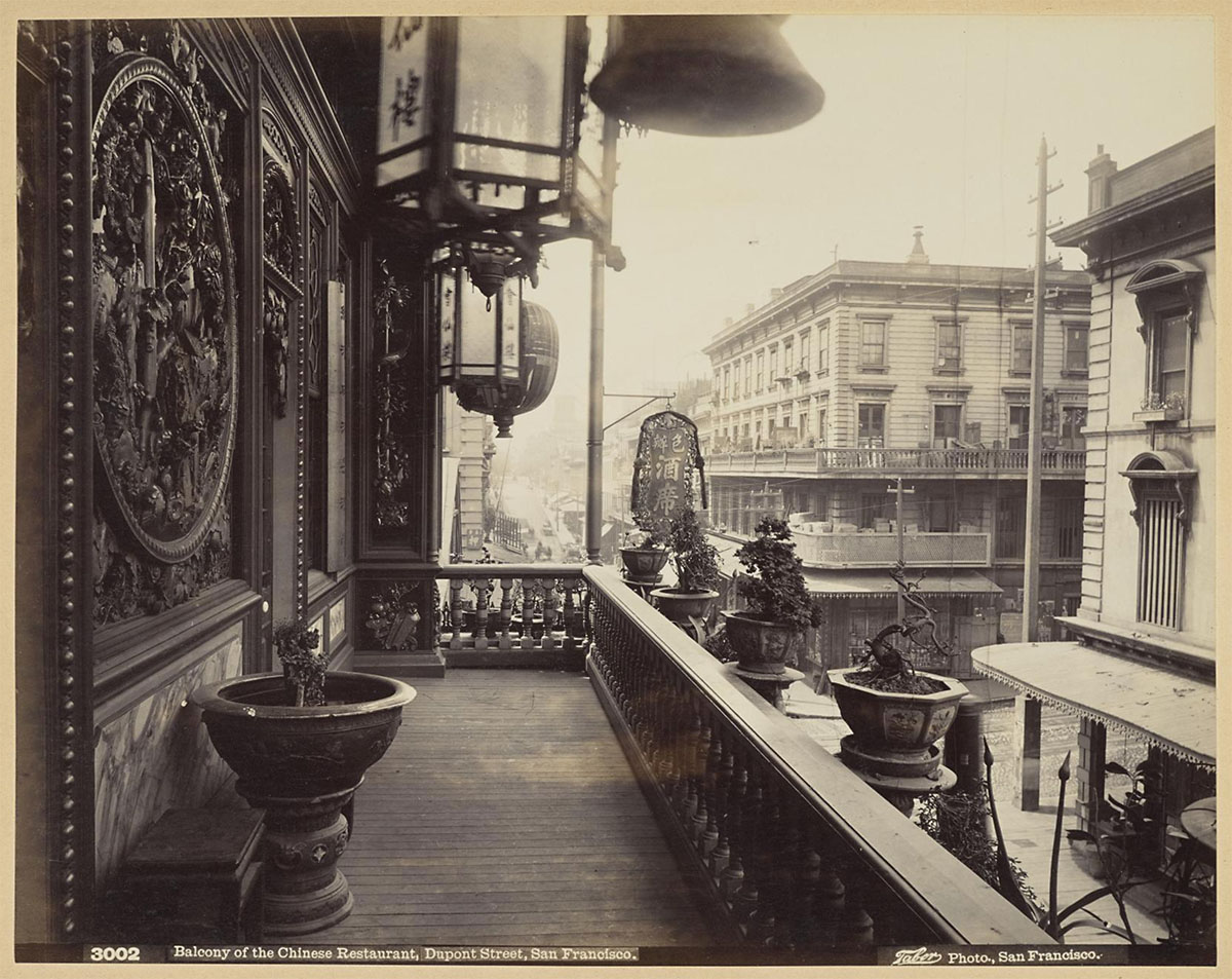 Balcony of the Chinese Restaurant, Dupont Street, San Francisco, California - Scottish National Portrait Gallery<p>© Isaiah West Taber</p>