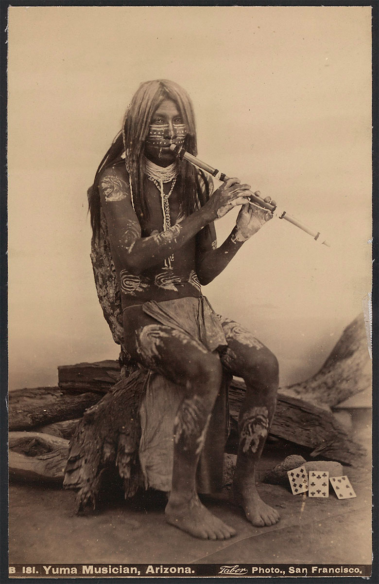 Yuma musician, Arizona. 1870. - Library of Congress<p>© Isaiah West Taber</p>