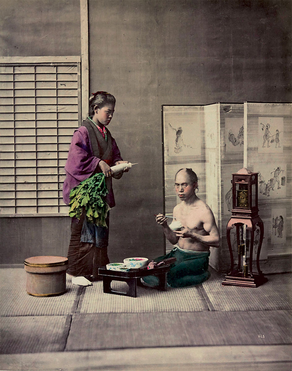 Couple at mealtime, circa 1877-1878<p>© Baron Raimund von Stillfried</p>