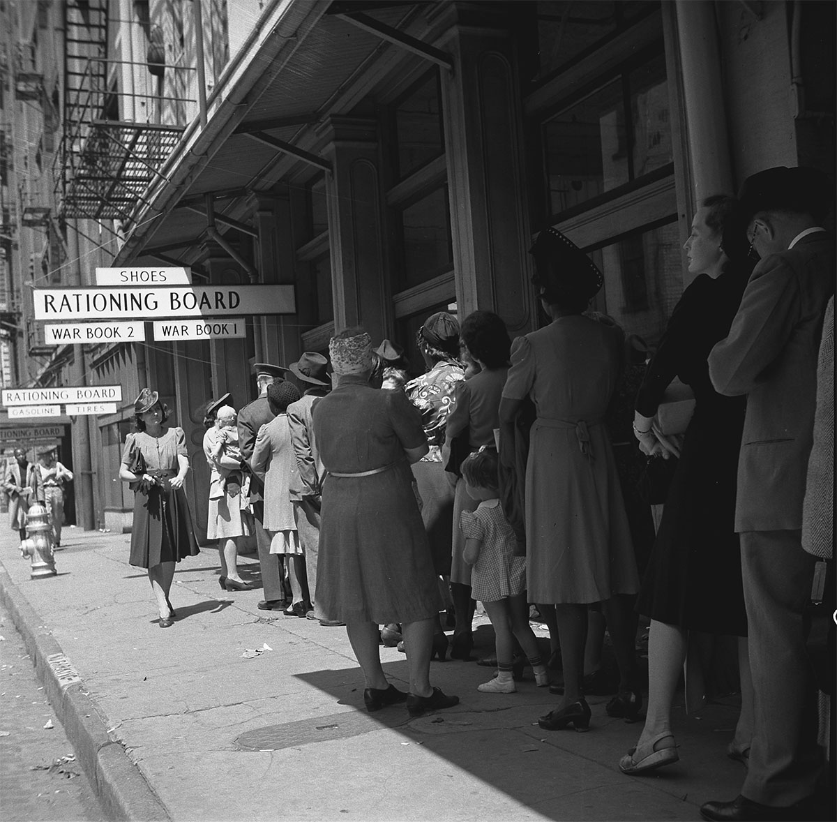 New Orleans, Louisiana, 1943. Line at Rationing Board during World War II, March 1943 - Library of Congress<p>© John Vachon</p>