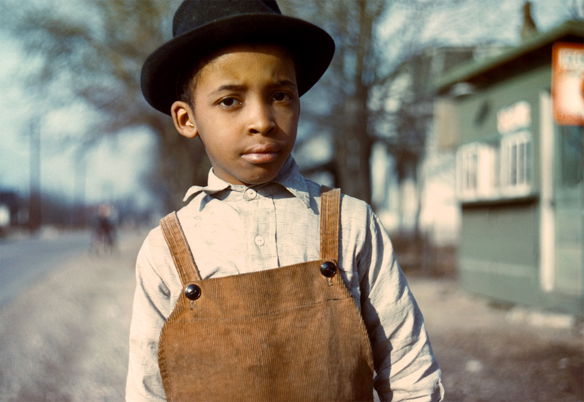 ’’Negro boy near Cincinnati, Ohio’’ (original title from caption). Photograph by John Vachon while on assignment for the Farm Security Adminstration, <p>© John Vachon</p>