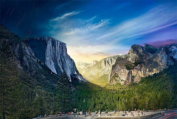 Day to Night, Tunnel View, Yosemite 2014<p>© Stephen Wilkes</p>