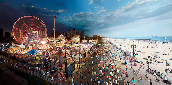 Day to Night, Coney Island, New York 2011<p>© Stephen Wilkes</p>