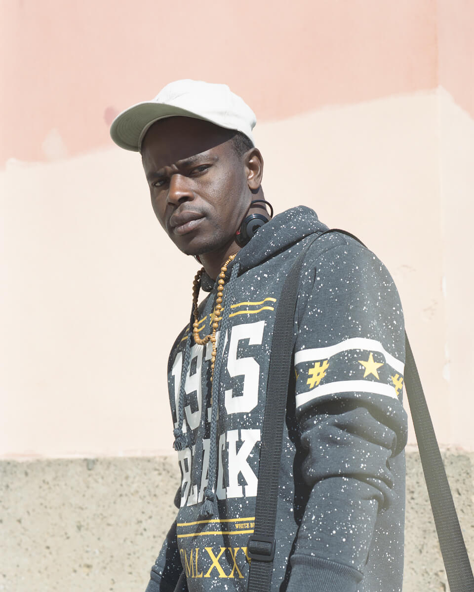 Cyty, from Nigeria, in the street of Latina, Lazio, Italy, 2017.<p>© Wiktoria Wojciechowska</p>